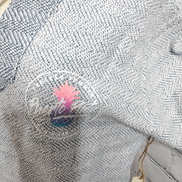 Ocean Drive Terry Cloth Pale Blue Sweatshirt - Picture 3 of 4